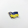 Значок Dobroznak Флаг Украины с трезубцем Сине-желтый 21х17 мм (4530)