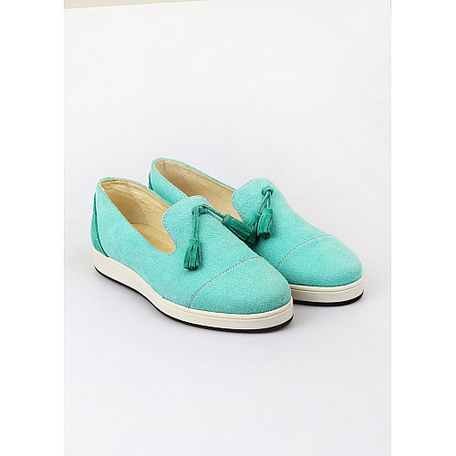 Мокасины женские Leony 37 Бирюзовый (SIV-2643-Turquoise)