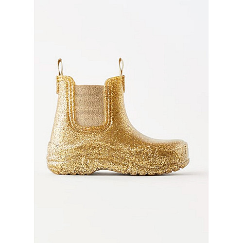Резинові черевики для дівчинки Zara 23 Золотий (ZLK-6001-330-Gold)