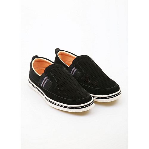Мокасины для мальчика Qwest 32 Черно-белый (PK-202T-Z1-1944-Black-and-white)