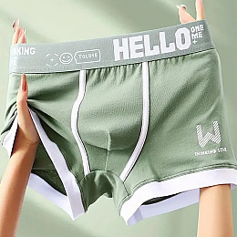 Набір чоловічих трусів боксерів Lesko PB-3199 L Multicolor з 4 шт