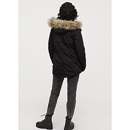 Парка жіноча H&M 65012283 34 Чорний (2030000226856)