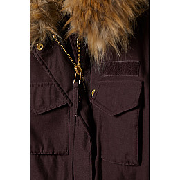 Парка жіноча H&M 6594538 34 Сливовий (2030000229796)