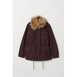 Парка жіноча H&M 6594538 36 Сливовий (2030000230006)