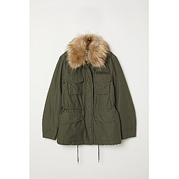 Парка жіноча H&M 6594538 34 Хакі (2030000243600)