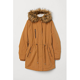 Парка жіноча H&M 6935088 XS Гірчична (2030000237593)