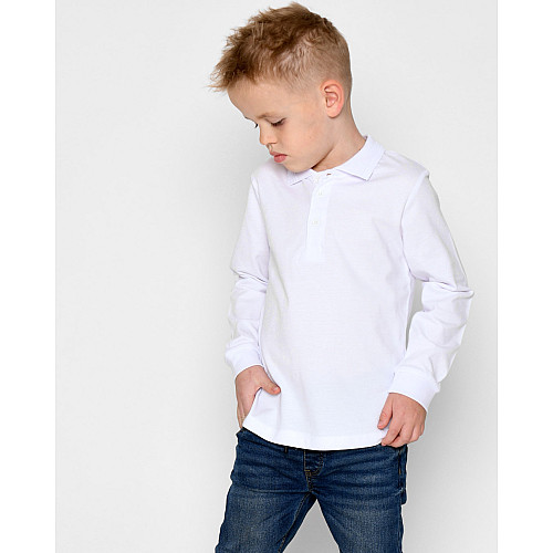 Рубашка поло для мальчика Carica Kids SV-11121-3 152 Белый (780819)