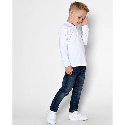 Рубашка поло для мальчика Carica Kids SV-11121-3 152 Белый (780819)