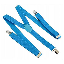 Подтяжки чоловічі для штанів Martom 100х2,5 см Голубий (BQ6A blue)