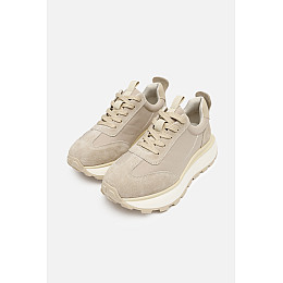 Женские кроссовки на платформе Yuki 37 Бежевый ЦБ-00251151