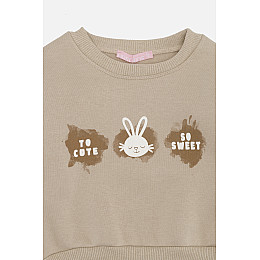 Свитшот для дівчинки First kids 92 см Бежевий ЦБ-00261433