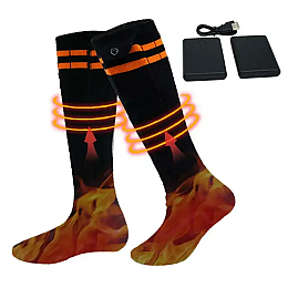 Носки с подогревом с блоком питания FMA ZBHSWZ05 4000 mAh 38-44 Черный