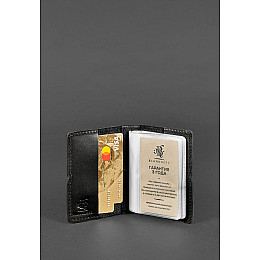 Кожаный кард-кейс 7.0 угольно-черный BlankNote