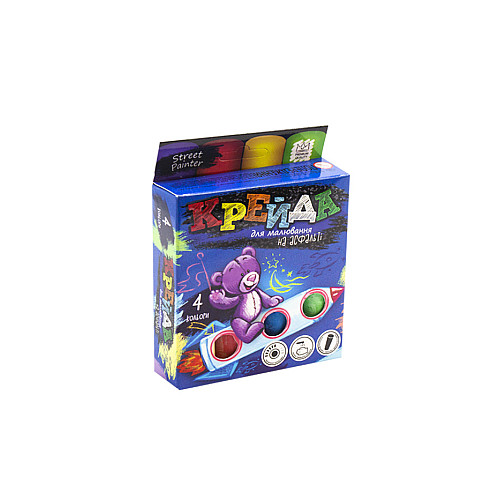 Мелки для малювання на асфальті Dankotoys 4 кольори (MEL-01-02U)