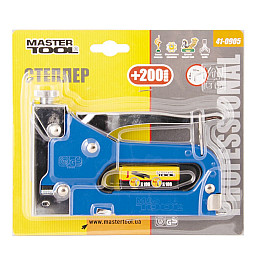 Степлер пружинный MASTERTOOL для скобы 4-14 мм 11.3х0.7 мм плавная регулировка силы удара корпус металл 41-0905