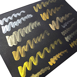 Набір акварельних фарб з пензлем SUPERIOR 8 кольорів металлік