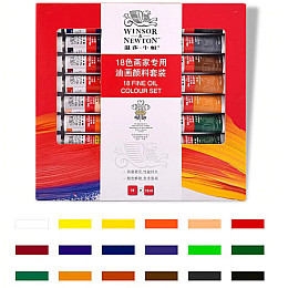 Набір професійних олійних фарб Winsor & Newton 18 кольорів (WN-O934/18)