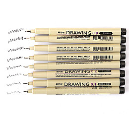 Набор профессиональных линеров "Drawing" 8 шт.