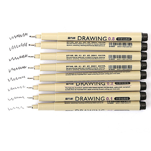 Набор профессиональных линеров "Drawing" 8 шт.