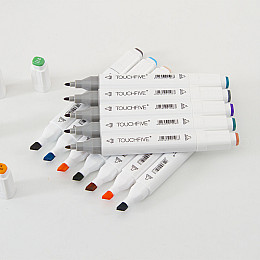 Професійні маркери для скетчінгу Touchfive 60 кольорів. Набір для дизайнерів одягу