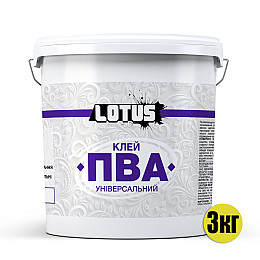 Клей ПВА универсальный Lotus 3 кг Белый