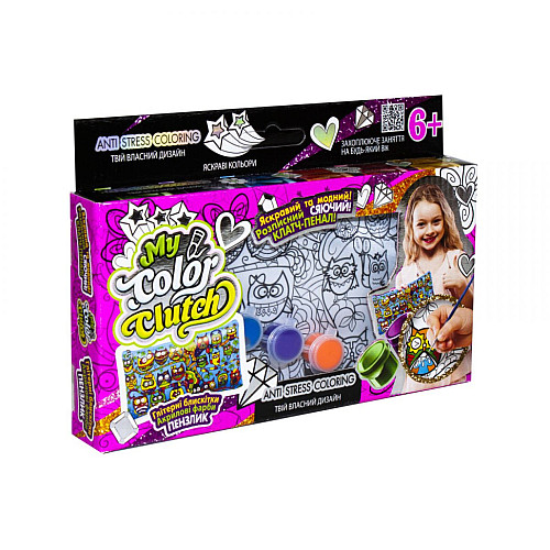 Пенал разрисовка Danko Toys CCL-01 My color Clutch Совы