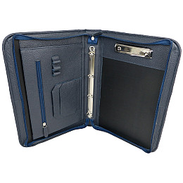 Ділова папка для документів з шкіри Portfolio Синя (Port1021 navy flotar)