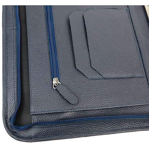 Деловая папка для документов из кожи Portfolio Синий (Port1021 navy flotar)