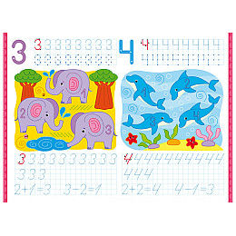 Книга Crystal Book Перші багаторазові прописи Математика Навчаємося писати цифри правильно 2668 (9786175472668)