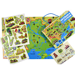 Плакат "Карта України" з наліпками Умняшка КП-001 KP-001