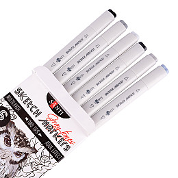 Набір маркерів SANTI sketch Gray tones 6 шт./уп. (390544)