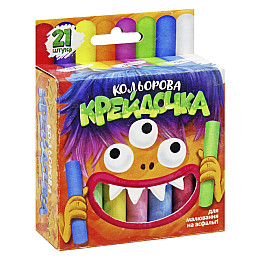 Мел кольоровий Мелок малий 21 штука Dankotoys (КRD-03-01U)