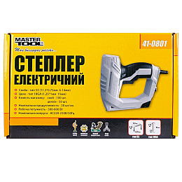 Електричний степлер скоба 6-14 мм 11.3*0.7 мм цвях 15 мм MASTERTOOL GM (41-0801)