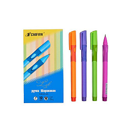 Ручка синя масляна CHIFON 1361SP упаковка 12 шт