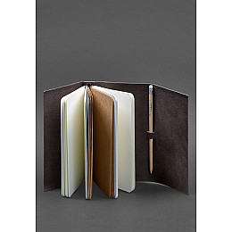 Кожаный блокнот (Софт-бук) 1.0 темно-коричневый Краст BlankNote