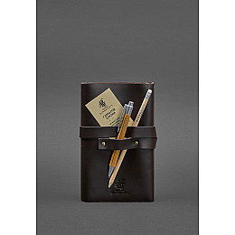 Кожаный блокнот (Софт-бук) 1.0 темно-коричневый Краст BlankNote