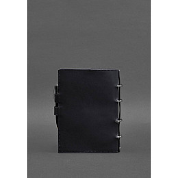 Кожаный блокнот с датированным блоком (Софт-бук) 9.1 темно-синий BlankNote