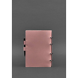 Кожаный блокнот с датированным блоком (Софт-бук) 9.1 розовый BlankNote