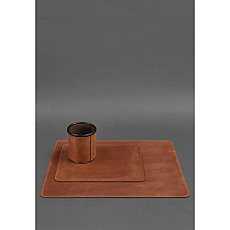 Настільний набір з натуральної шкіри 1.0 світло-коричневий Crazy Horse BlankNote