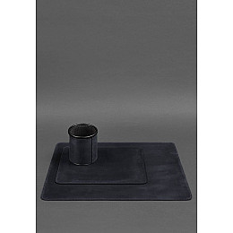 Настільний набір з натуральної шкіри 1.0 синій Crazy Horse BlankNote