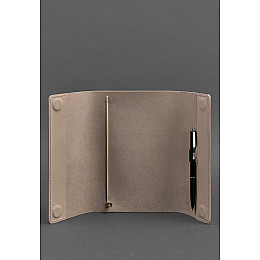 Кожаный блокнот софт-бук 7.0 светло-бежевый Краст BlankNote