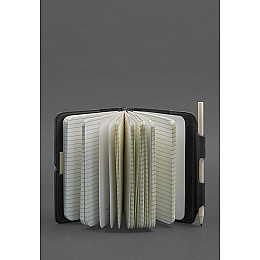 Кожаный блокнот (Софт-бук) 3.0 черный Crazy Horse BlankNote