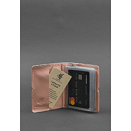 Женский кожаный кард-кейс 7.0 розовый Краст BlankNote