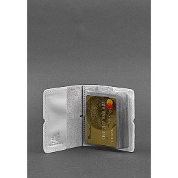 Жіночий шкіряний кард-кейс 7.0 білий Краст BlankNote