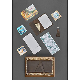 Набор кожаных аксессуаров для путешественника Монтеррей Коричневый BlankNote