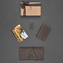 Набор кожаных аксессуаров для путешественника Монтеррей Коричневый BlankNote