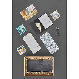 Набор кожаных аксессуаров для путешественника Манчестер Черный BlankNote