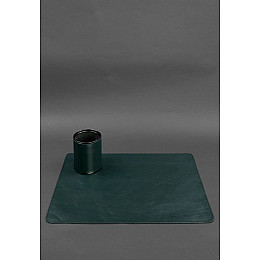 Набор для рабочего стола из натуральной кожи 1.0 зеленый краст BlankNote