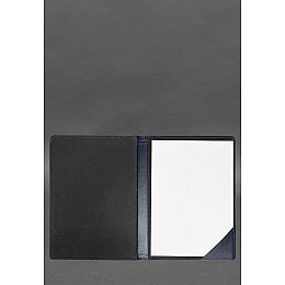 Кожаная папка для документов на подпись темно-синяя BlankNote