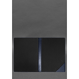 Кожаная папка для документов на подпись темно-синяя BlankNote